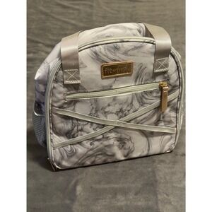 Fit + fresh gray marbled cloth lunchbox